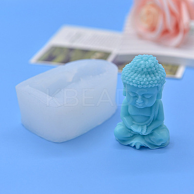 DIY Buddha Figurine Display Statue Silicone Molds X-DIY-F135-02-1
