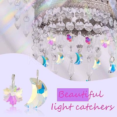 24Pcs 2 Style Glass Rhinestone Pendants GLAA-OC0001-27-1