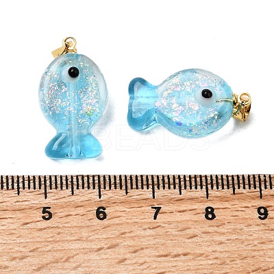 Handmade Dichroic Foil Lampwork Pendants X2-DICH-G001-01G-07-1