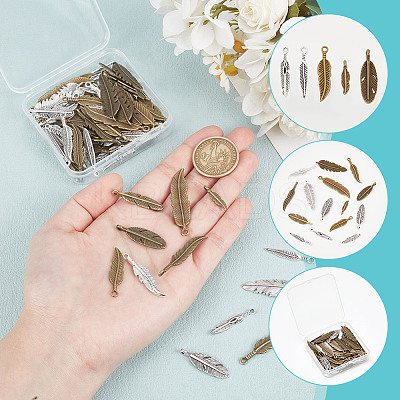 90pcs 15 style Tibetan Style Alloy Pendants TIBEP-AR0001-12-1