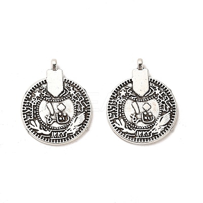 Tibetan Style Alloy Pendants FIND-C043-070AS-1