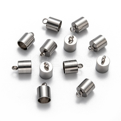 Tarnish Resistant Smooth Surface 201 Stainless Steel Cord Ends STAS-R063-93-1