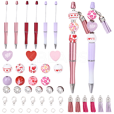 DIY Valentine's Day Personalized Beadable Pen Sets DIY-YW0012-95-1