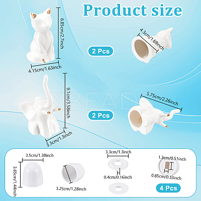 Round Plastic Push-On Toilet Bowl Bolt Caps Covers with Extra Washers and Ceramics Display Decorations AJEW-NB0008-28-1