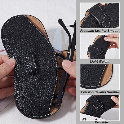 PU Leather Glasses Case AJEW-CN0002-44B-1