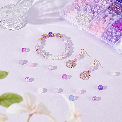 DIY Round Imitation Acrylic Pearl and Glass Beads Jewelry Making Finding Kits DIY-SP0002-78F-1