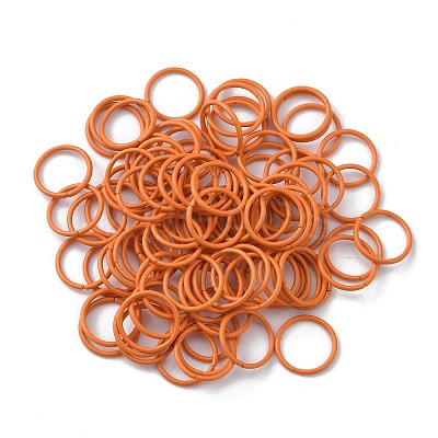 100Pcs Baking Paint Zinc Alloy Open Jump Rings FIND-WH0032-85B-15-1