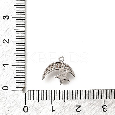 Brass Micro Pave Cubic Zirconia Pendants KK-Q035-06P-1