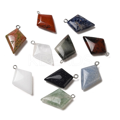Natural & Synthetic Mixed Gemstone Pendants G-XCP0001-11-1