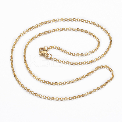 304 Stainless Steel Cable Chain Necklaces NJEW-H445-04G-1