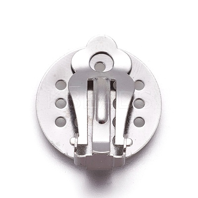 Tarnish Resistant Stainless Steel Clip-on Earring Findings STAS-L207-18P-1