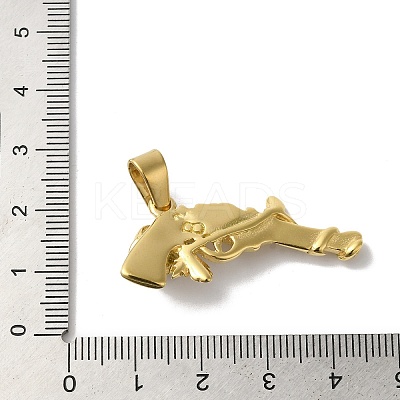 PVD Vacuum Plating 304 Stainless Steel Pendants X-STAS-B069-41G-02-1