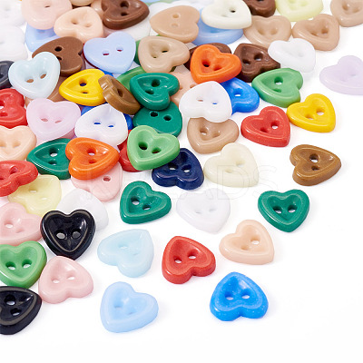80Pcs 2-Hole Porcelain Buttons PORC-PJ0001-02E-1