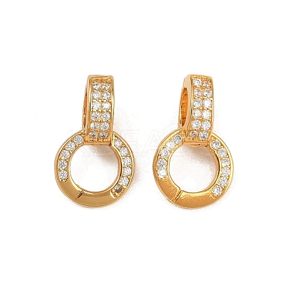 Rack Plating 925 Sterling Silver Micro Pave Clear Cubic Zirconia Enhancer Shortener Bails STER-H105-05G-1