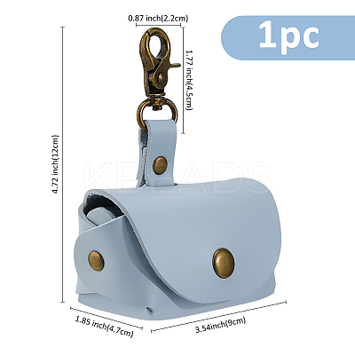 PU Leather Pet Collar Wedding Ring Bearer Pouches AJEW-WH0270-935B-1