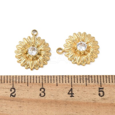 304 Stainless Steel Rhinestone Pendants STAS-Z122-41G-1