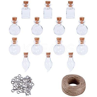 Glass Jar Glass Bottles AJEW-PH0015-06-1