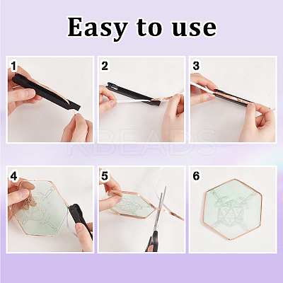 2Pcs 2 Styles Plastic Stained Copper Foiling Tool FIND-GA0004-18-1