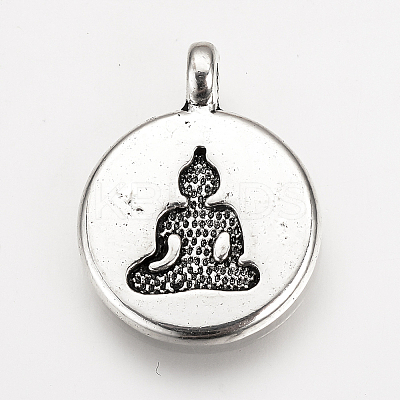Tibetan Style Alloy Pendants TIBEP-Q078-28AS-NR-1