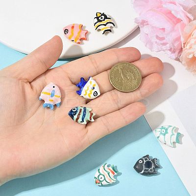 8Pcs 8 Colors Handmade Porcelain Beads PORC-FS0001-52-1