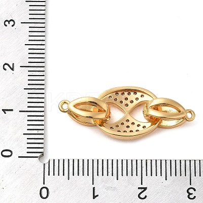 Brass Micro Pave Clear Cubic Zirconia Fold Over Clasps KK-M270-07G-1