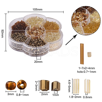 7 Style Transparent & Trans & Metallic Colours Glass Seed Beads SEED-YW0001-45B-1