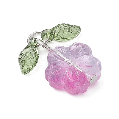 Transparent Normal Glass Pendants PALLOY-JF04571-02-1