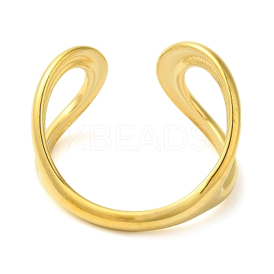 304 Stainless Steel Open Cuff Rings for Women LS-RJEW-Z043-02B-1