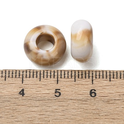 Two Tone Opaque Acrylic Imitation Gemstone European Beads SACR-K005-04B-1