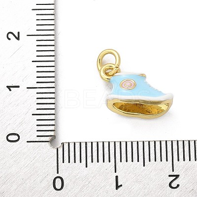 Brass Enamel Charms KK-S511-28B-G-1