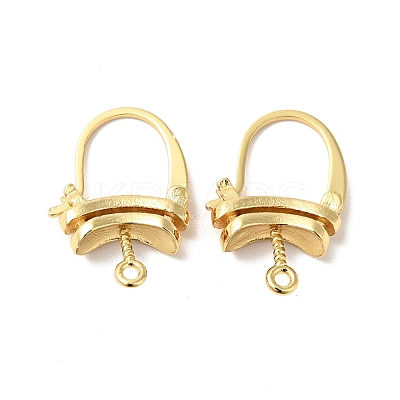 Wholesale Brass Oval Hoop Earring Findings with Latch Back Closure