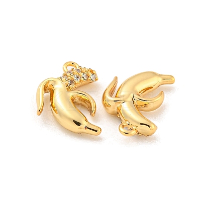 Brass Micro Pave Cubic Zirconia Pendants KK-K369-02G-05-1