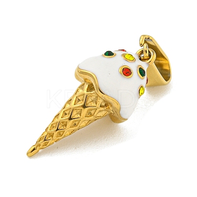 Ion Plating(IP) 304 Stainless Steel Enamel Pendants STAS-R231-05G-1