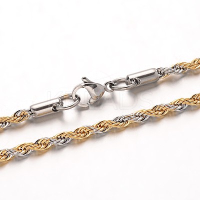 304 Stainless Steel Rope Chain Necklaces LS-NJEW-M124-09GP-1