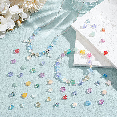 288Pcs 24 Styles Transparent & Imitation Jade & Spray Painted Glass Beads GLAA-AR0001-51-1