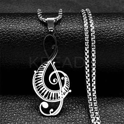 Non-Tarnish 201 Stainless Steel Pendant Necklaces LS-PW-WG85057-01-1
