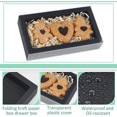 Foldable Paper Drawer Boxes with Clear Plastic Cover CON-WH0095-68A-04-1