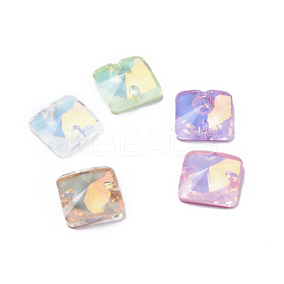 Mocha Effect Square Shape Sew on Rhinestone RGLA-C001-14B-AM-1