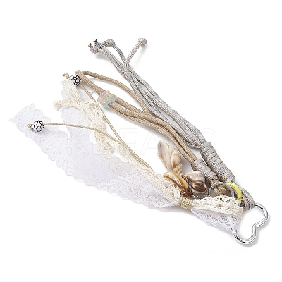 Polyester & Spandex Cord Ropes Pendant Decorations HJEW-JM03850-1