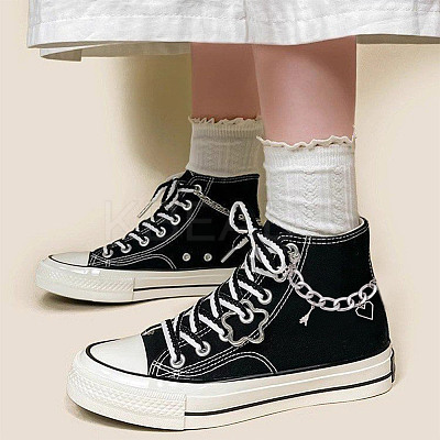 6Pcs 6 Styles Aluminum Canvas Shoes Chains FIND-GO00005-1