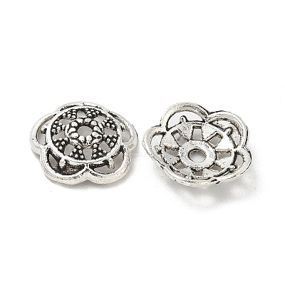 Tibetan Style Alloy Bead Caps TIBE-P003-75AS-1