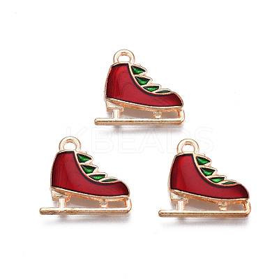 Christmas Alloy Enamel Pendants X-ENAM-Q442-56-1