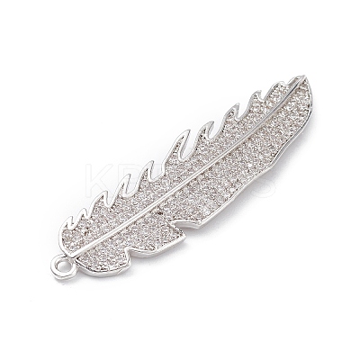 Rack Plating Brass Micro Pave Clear Cubic Zirconia Big Pendants KK-L155-65P-1