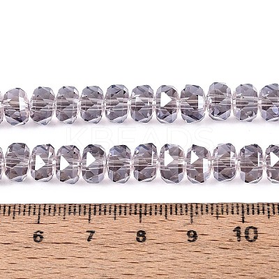 Electroplate Transparent Glass Beads Strands X-EGLA-N022-04A-D15-1