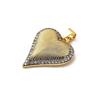 Brass Micro Pave Cubic Zirconia Pendants KK-A266-04F-G-1