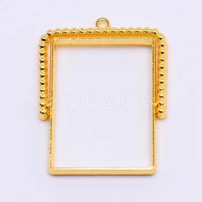 Alloy Open Back Bezel Pendants PALLOY-WH0071-59G-RS-1