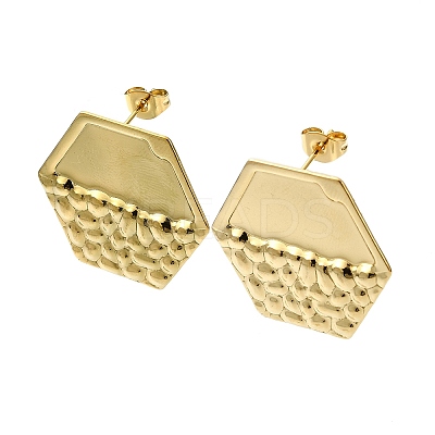 Ion Plating(IP) 201 Stainless Steel Stud Earrings EJEW-K270-27G-1
