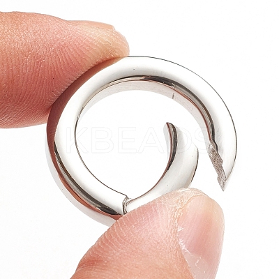 Tarnish Resistant 304 Stainless Steel Spring Gate Rings STAS-I133-14C-1