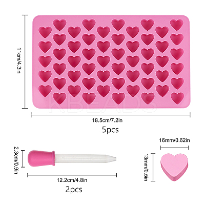 Heart Shaped Fondant Molds DIY-CP0002-51-1