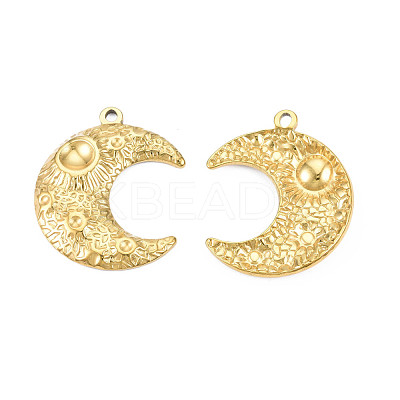 Ion Plating(IP) 201 Stainless Steel Pendant Cabochon Settings STAS-T063-192G-1